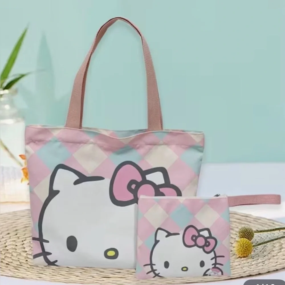 ❤️❤️SANRIO MYSTERY BUNDLE with Hello Kitty zippered Canvas Tote & Pouch
